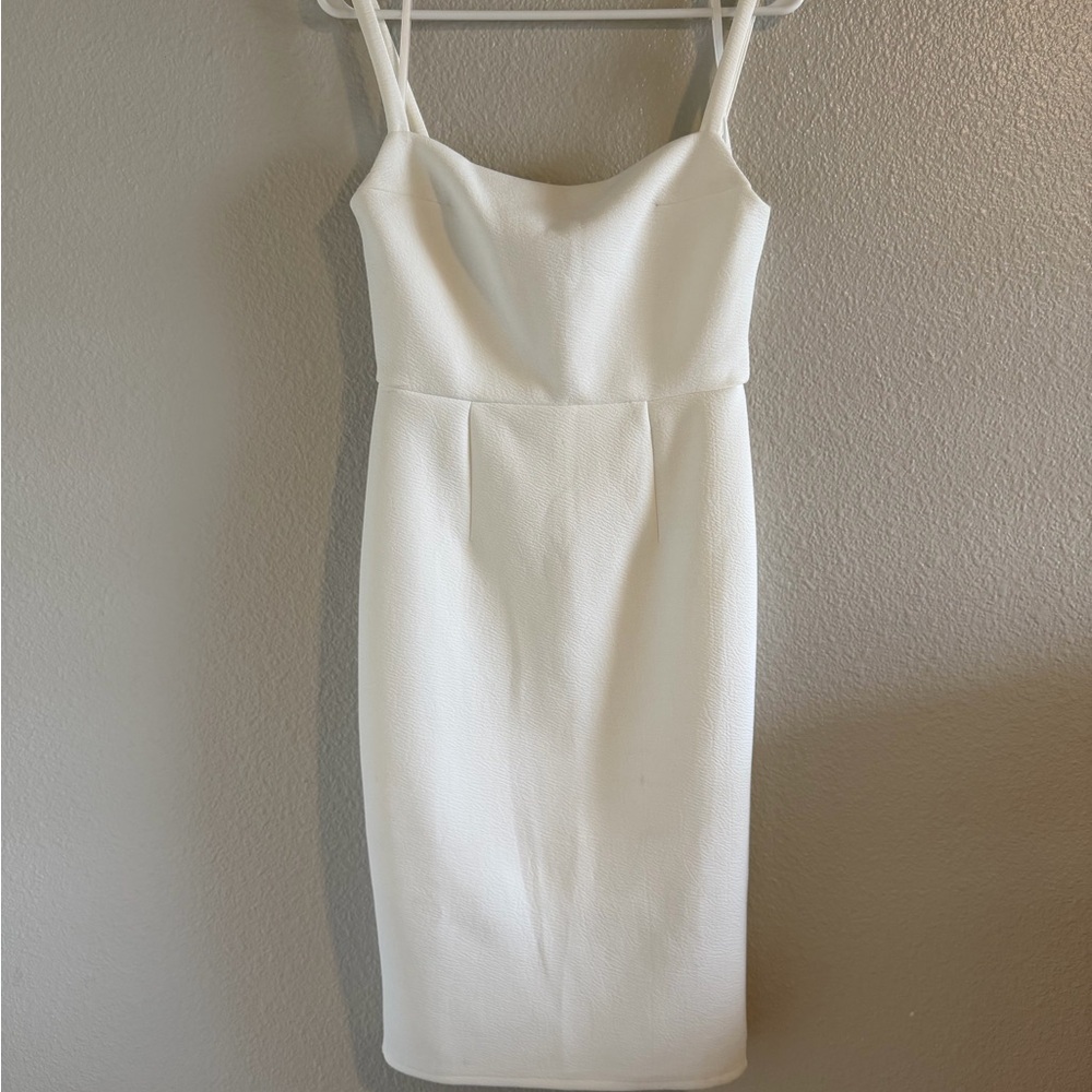 Selfie Leslie White Midi Dress